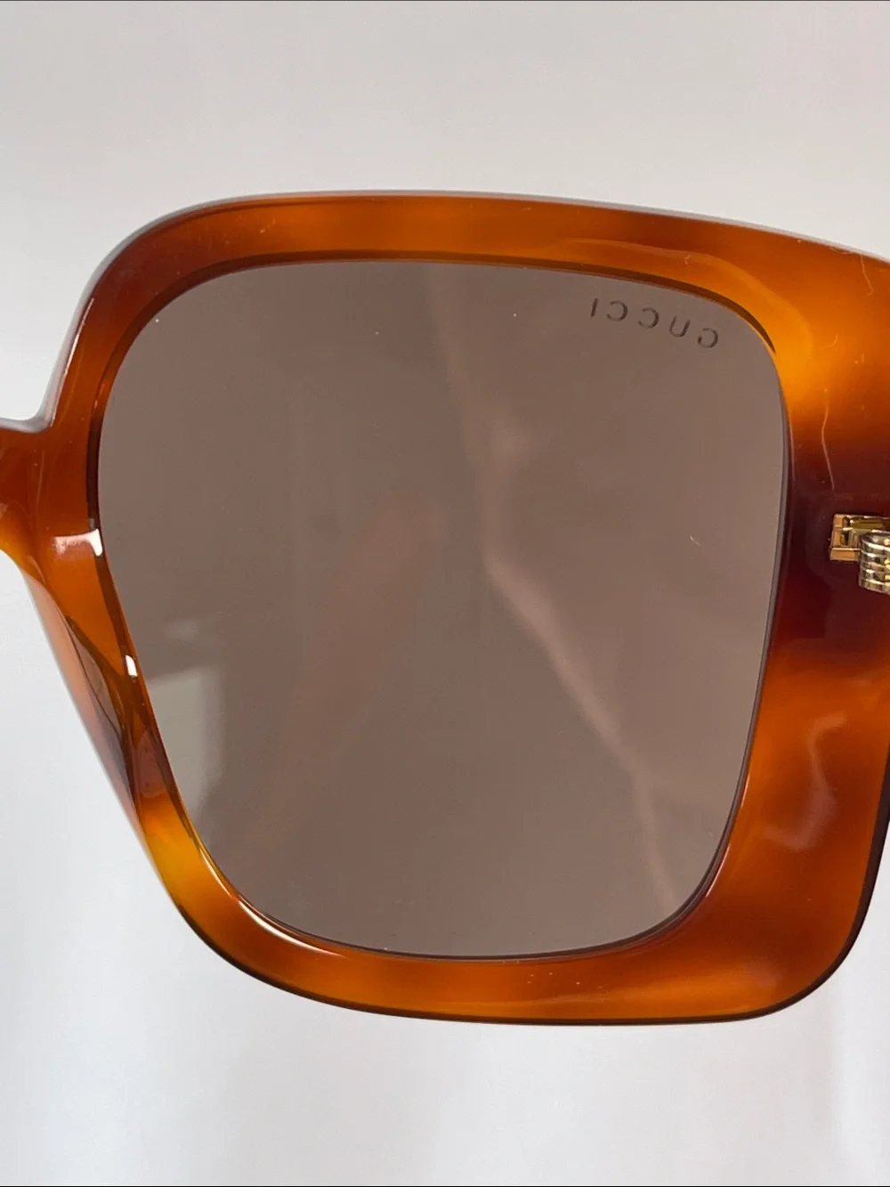 Gucci Brown Tortoiseshell Oversized Square Women's Sunglasses